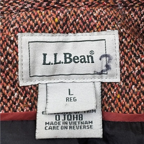 L.L. Bean Women's Chestnut Pea Coat Size L - Picture 2 of 5
